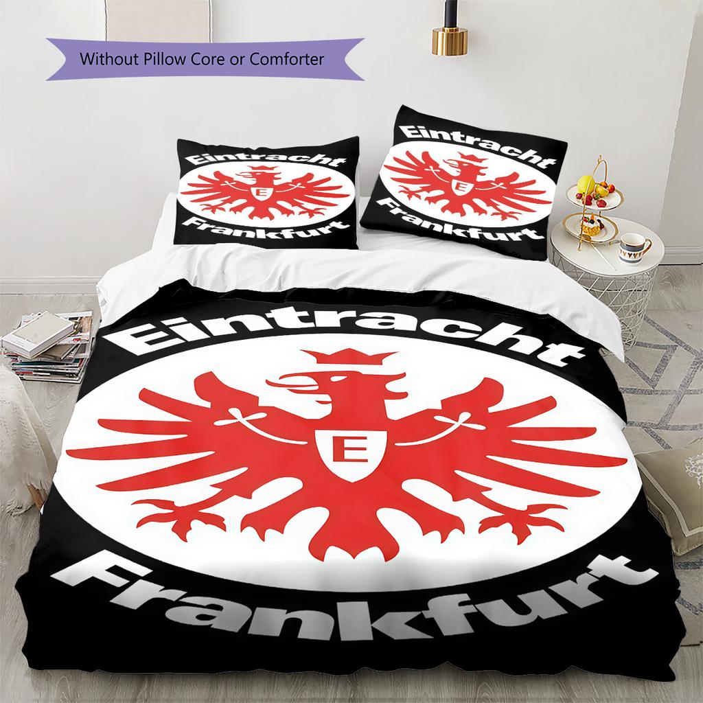 Eintracht Frankfurt  Pattern Bedding Quilt Set Quilt Cover Pillowcase Home Decoration Birthday Gift (1 * duvet cover + 2 * pillowcase, without core)