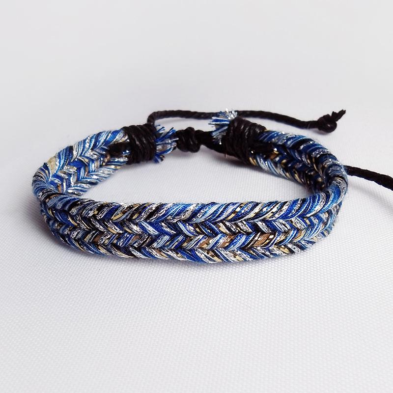 Handgefertigtes fünf-farbiges gewebtes Armband: Original japanisches trendiges Modeaccessoire