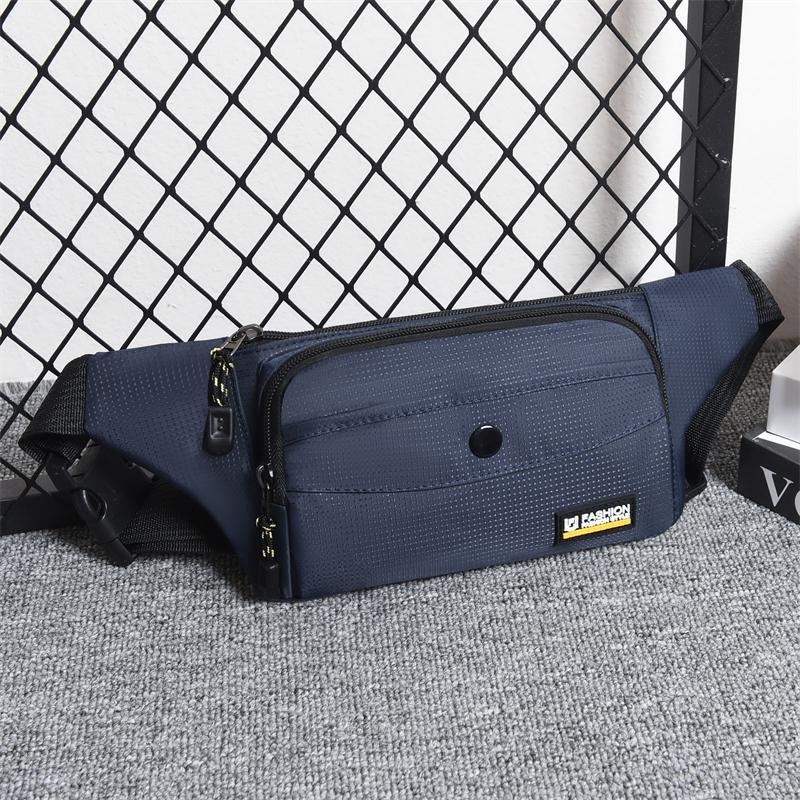 Men's Casual Sports Travel Waist Bag Lightweight Riding Chest Large Capacity Crossbody Bag  Phone Pocket