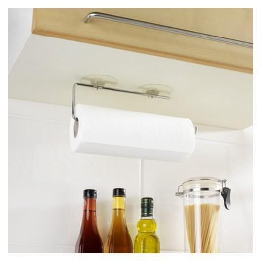 Porte essuie-tout mural - wenko - static-loc® - métal - argent - ventouse repositionnable