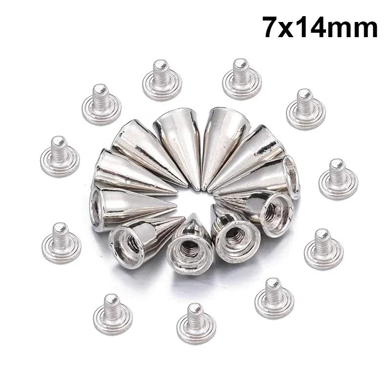300/10PCS Spike Punk Rivets Metal Screwback Studs DIY Handcraft Cool Punk Garment Rivets Decoration for Clothes Shoes Leather 10PCS