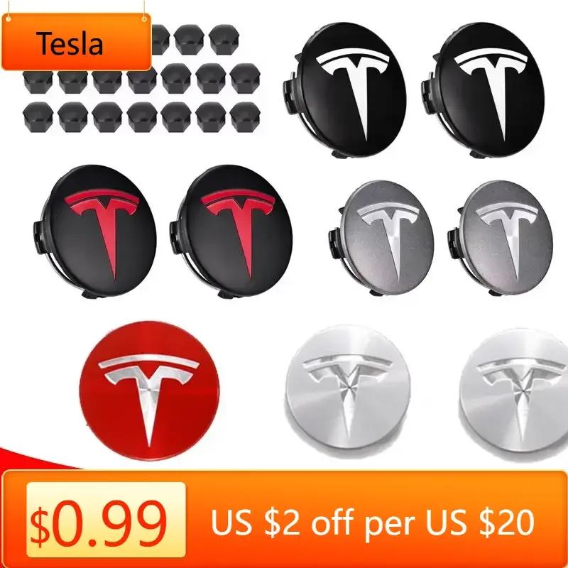 Samolepka na auto Tesla 56/57MM 4KS 29KS pro Tesla Model Y Model 3 S/X Prachotěsný kryt kola Středové krytky kol a krytky ventilků pneumatik