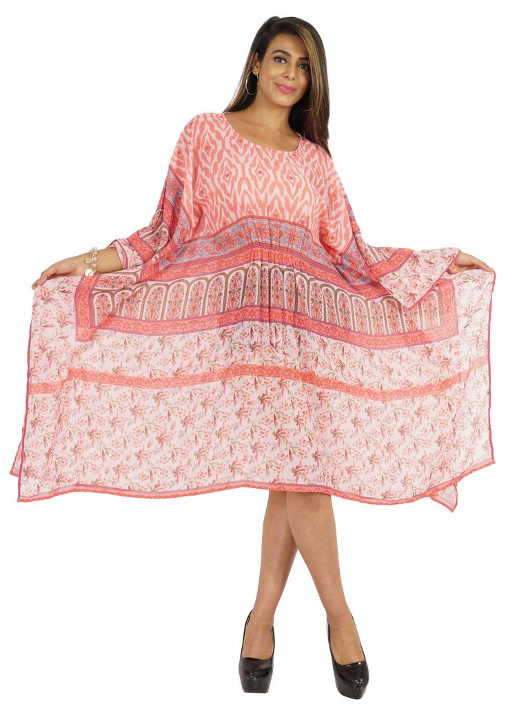 Moomaya Summer Bikini Cover Up Kaftan For Womens Sexy Sheer Swimwear Caftan Beach