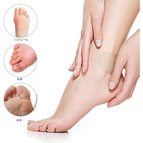 HBHGBIC Anti-Blister Tape, Foot Protection Pads, 32-Piece Set, 8 Types, Transparent and Discreet, Strong Adhesive, Waterproof, Anti-Friction, Prevents