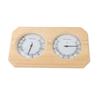 Houten Thermometer Hygrometer voor Saunaruimte Dubbele Wijzerplaat Type Temperatuur Vochtigheid Meter