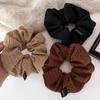 Retro Knit Woolen Pattern Scrunchie: Versatile French-Korean Style Hair Accessory