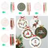 Needle Punch Needle Thread Cross Stitch Kit Christmas Ornament Xmas Embroidery Embroidery Hoop