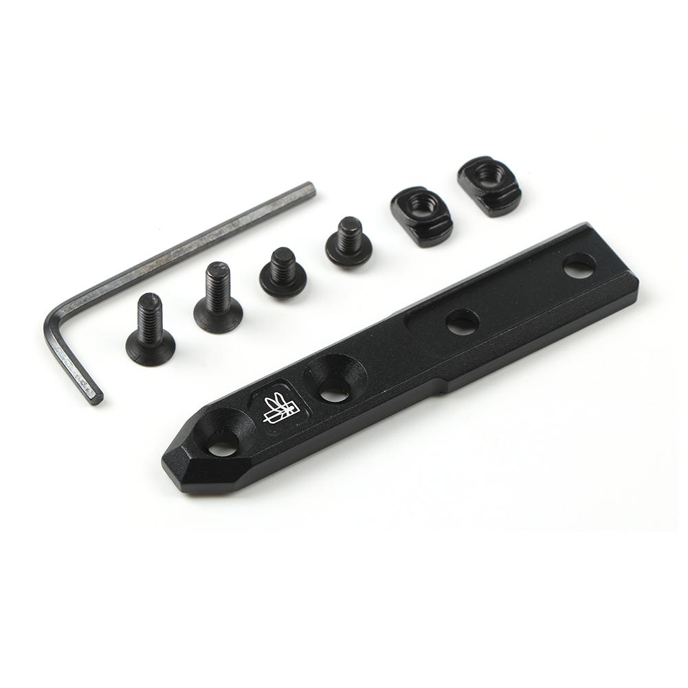 Tactical MLOK Metal Flashlight Mount Base Inline Bracket Fit SF M300 M600 PLHV2 Airsoft Rifle Scout Light Accessories