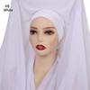 Solid Pearl Chiffon Scarf, Base Cap, & Magnetic Buckle Set