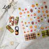 Fall Themed Nail Accessories Art Stickers for Halloween Thanksgiving Autumn Turkey Pumpkin Maple Wearable Manicure Leaf Sticker Embossed Waterproof