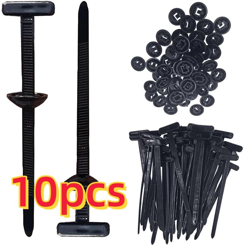 

10-500pcs Universal Car Cable Tie Buckles Heavy Duty Self-Locking Zip Ties Holder with Pin Button Fasteners Car UVResistant Ties