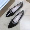 Fashion Butterfly Flat Shoes for Women Spring and Autumn 2025 Mary Jane Shallow Mouth French Retro Pointed Toe Plus Size Women's Shoes