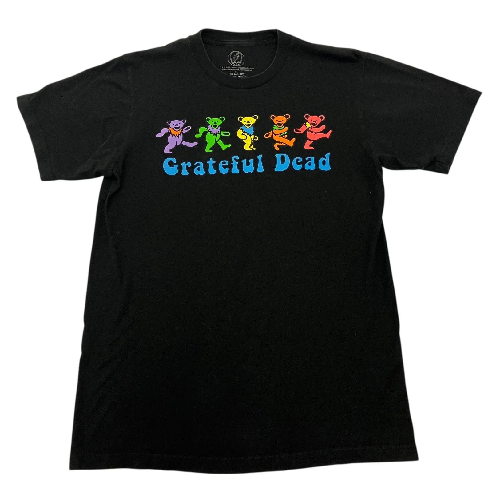 Grateful Dead T Shirt Dancing Bears Mens Medium Black Graphic Band Tee S