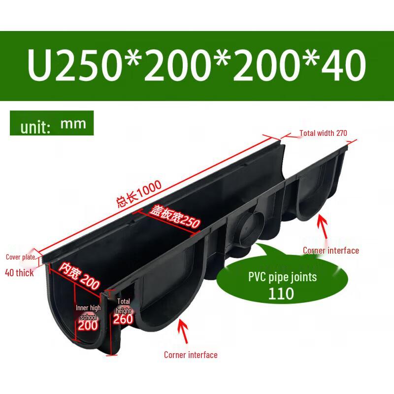 

Outdoor Drainage U-Channel Sink