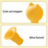 Cat Head Bottle Stopper Silicone Sealing Cap Red Wine Bottle Sealer Stopper Unique Party Wine Accessory