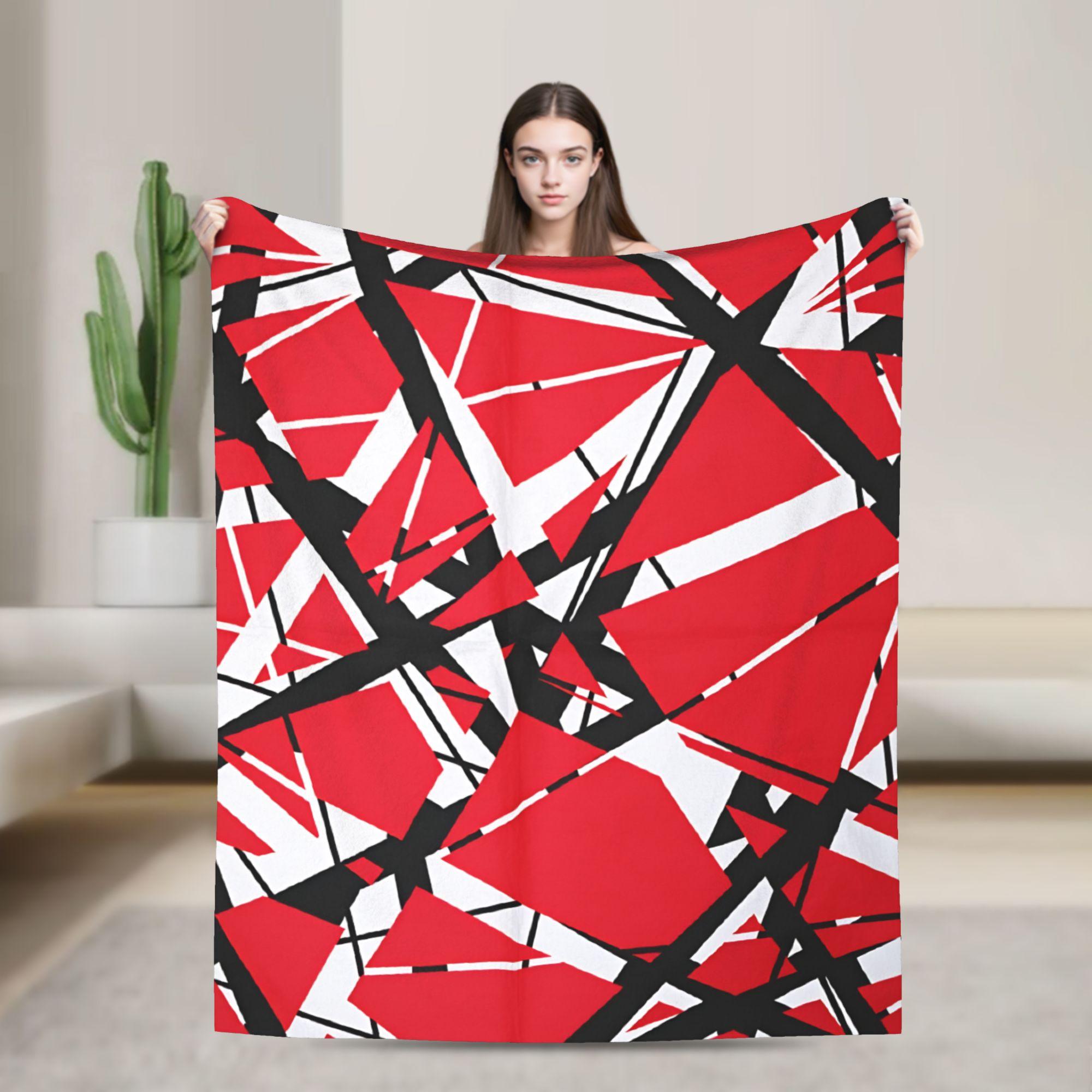 Van Halen White And Black Warm Cozy Blanket For Home Decor Fashion Throw Blanket Winter Travel Office Flannel Bedspread 75x90cm