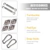 40pcs Sun Shade Sail Canopy Hardware Kit 304 Stainless Steel Turnbuckle Pad Eye Carabiner Clip Hook Screws Silver