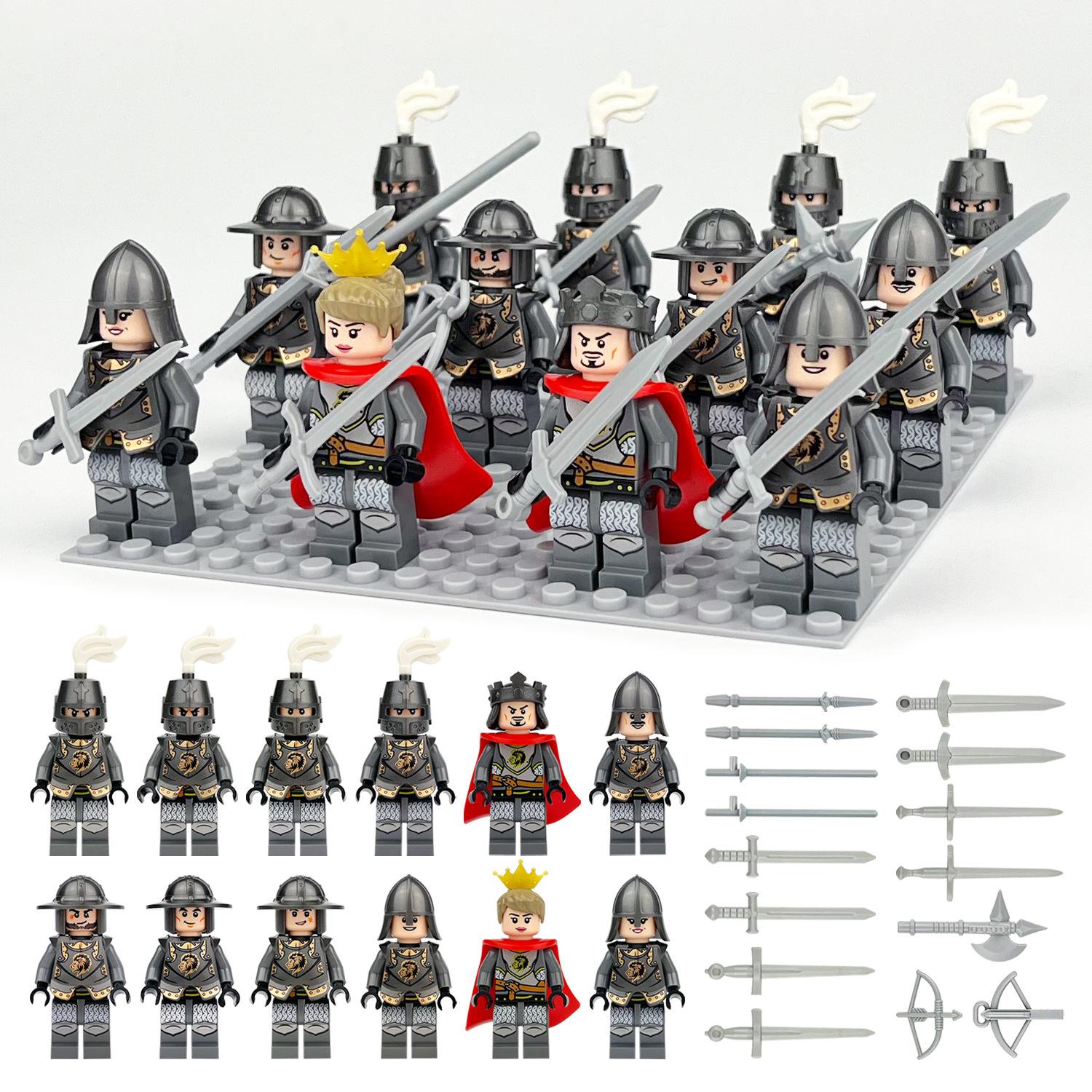 

MOC Medieval Castle Lion Legion Soldier Building Block Toys