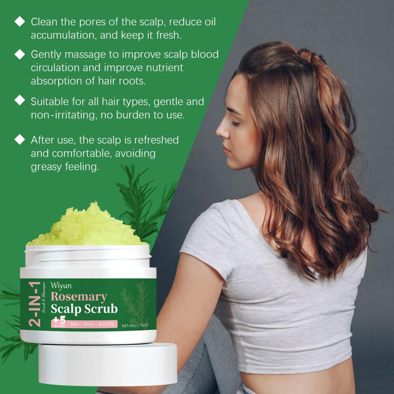 Exfoliating Scalp Scrub 2 in Fluffy Roots Oil Control Healthy Strong Hair Home Self Care