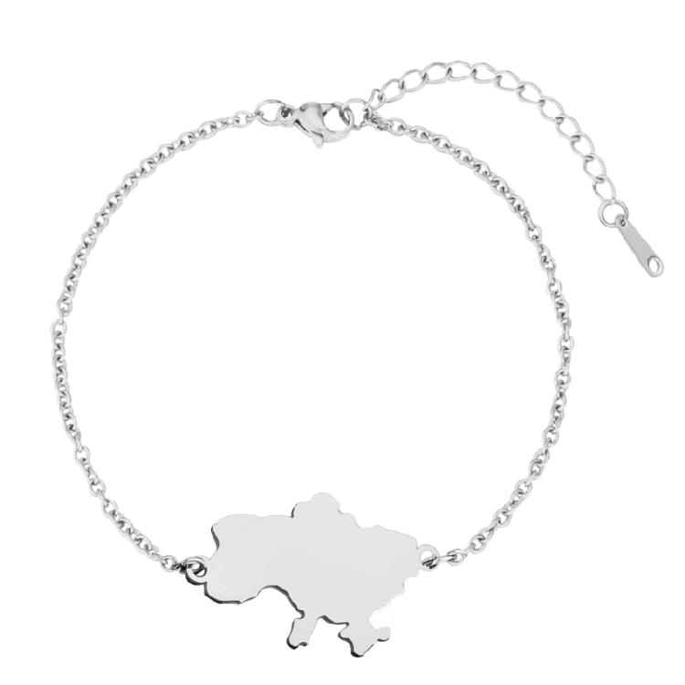 Ukraine Flag Chain Bracelets Ukraine National Map Pendant Bangle Country Jewelry 1