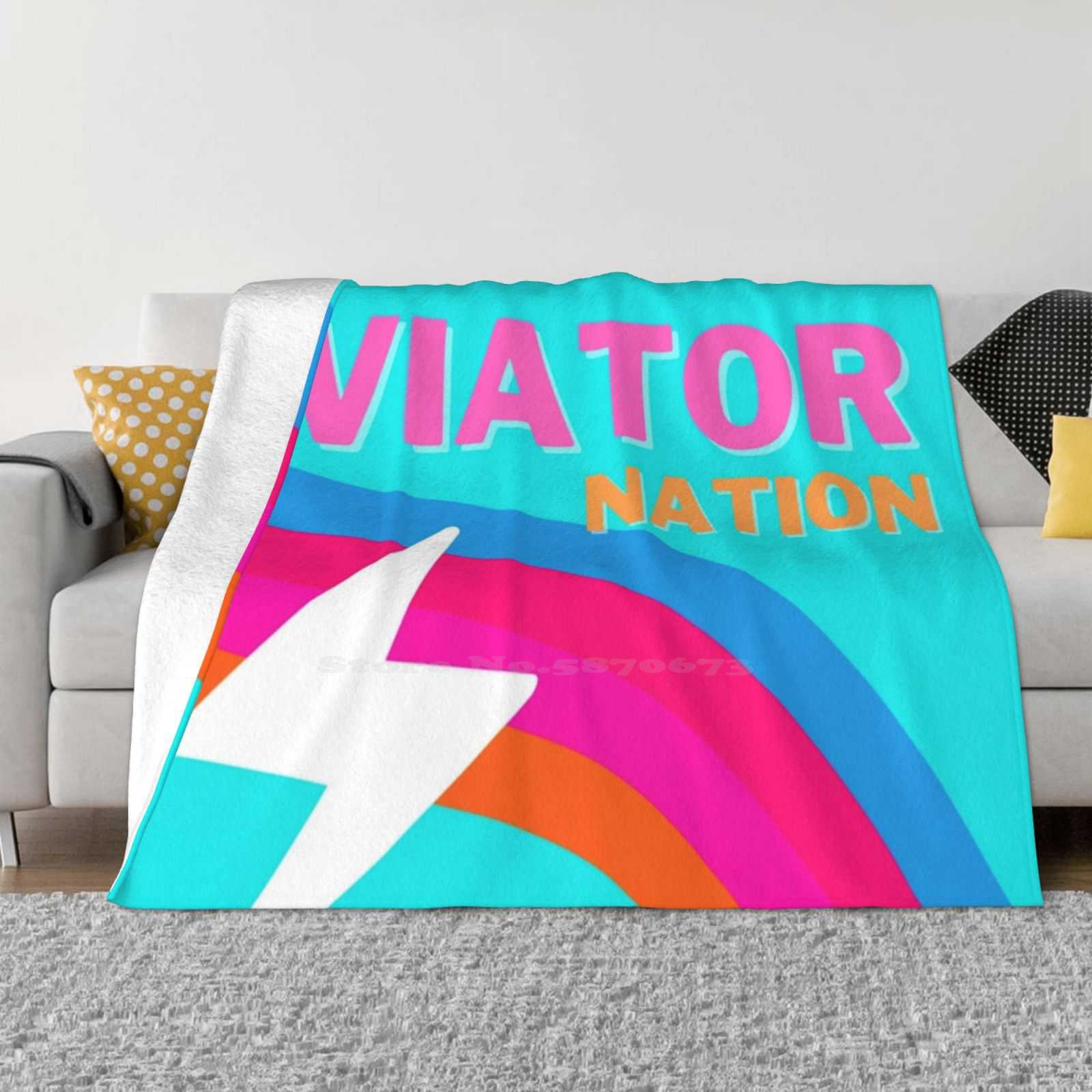 Плед Aviator Nation Мягкий Теплый Дорожный Портативный Плед Логотип Aviator Nation Преппи Эстетика Преппи Aviator Nation Авиатор 30x40in
