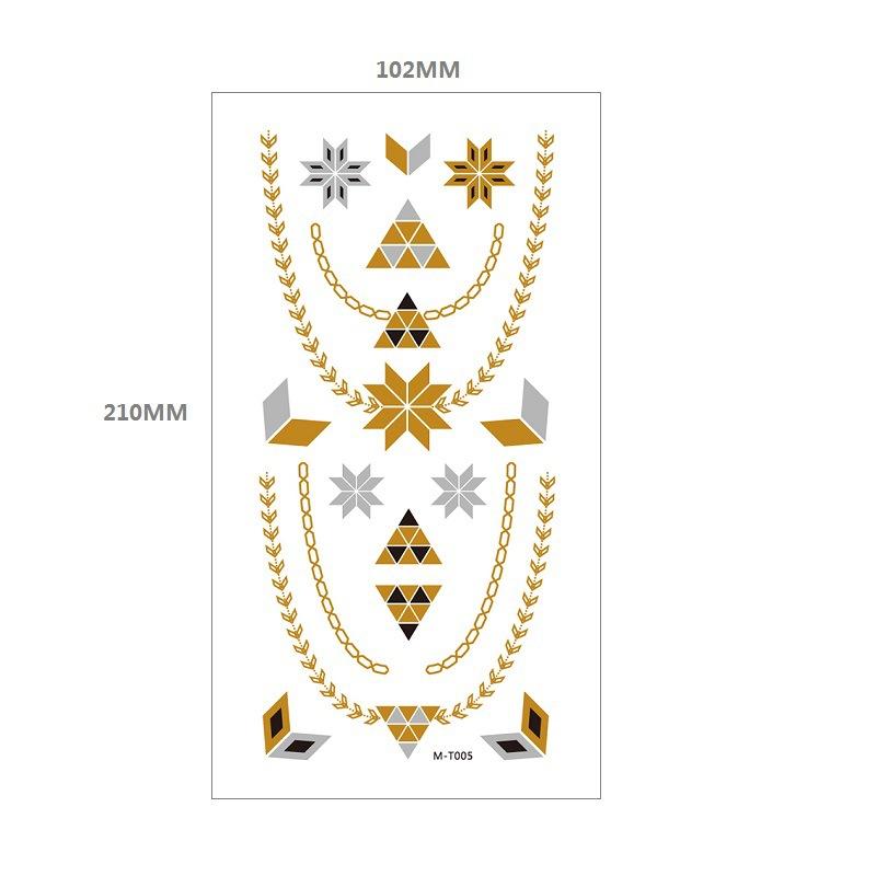 Bronzing Tattoo Sticker Water Transfer Mt Metal Waterproof Tattoo Sticker Party Party Amazon Wind Tattoo