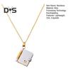Book Pendant Necklace Women's Sweater Chain Necklace Opening And Closing Book Dangle Jewelry Accessory for Dating Daily Wear Banquet