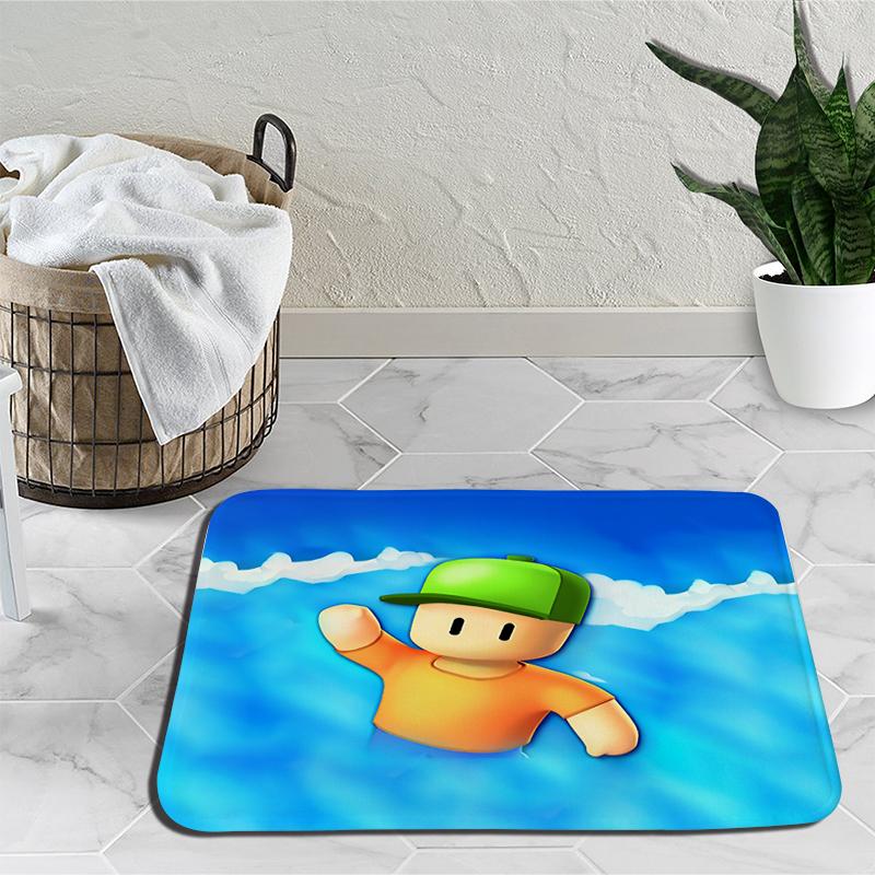 Stumble Guys Karikatür Halı Tökezlemek Oyunları Halı Yatak Odası Dekorasyon Yoga Mat Anime Açık Halı kaymaz Halı doğum günü hediyesi