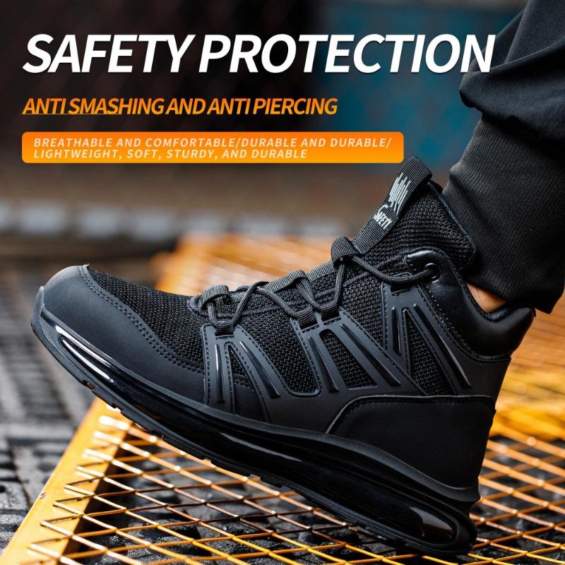 37-50 Fashion  New Safety Shoes Men Anti-Smash Work Shoes Anti Slip Indestructible Shoes Protective Sneakers Men Boots
