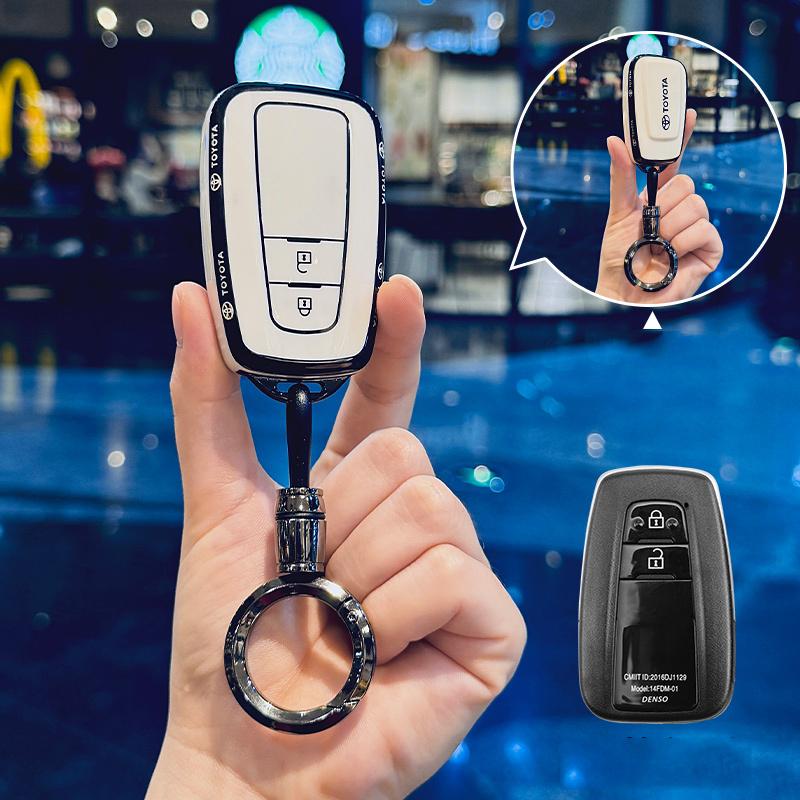 Fashion TPU Car Remote Key Case Cover Shell Fob For Toyota Corolla Prius Camry CHR C-HR RAV4 Altis Land Cruiser Prado Keychain