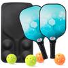 Glass Fiber Pickleball Paddle Set With PP Honeycomb Core 2 Paddles 4 Balls Carry Bag Beginners Recreational Players