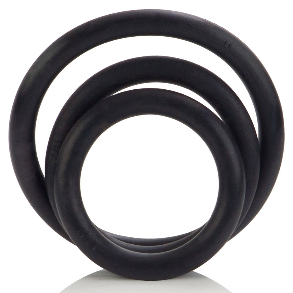 Set of 3 Soft Rubber Rings Black - Calexotics - Flexible Cockrings