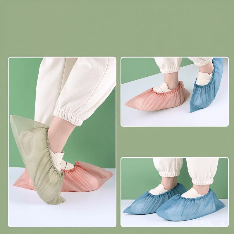 OEING Disposable Non-woven Thickened Household Indoor Shoe Covers (100-pack)