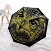 1pc Owl Feather Automatic Folding Umbrella, Sturdy And Durable Automatic Folding Umbrella with 8 Ribs, Convenient for Outdoor Use061