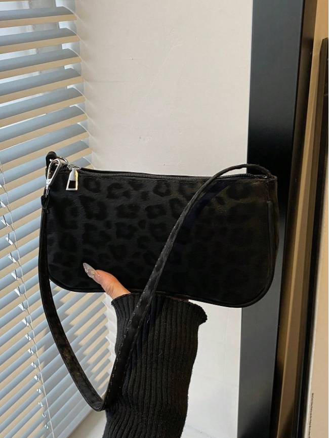 Women Girls Retro Soft Faux Suede Leopard Print Shoulder Bag Large Capacity Casual Hobo Tote Purse for Travel Shopping Daily