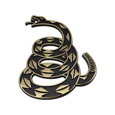 Metal Rattlesnake Car Badge 3D Raised Automotive Sticker Weatherproof Adhesive Auto Emblem Decal for Auto Truck Bike