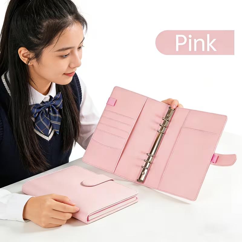 New Vintage Refillable Notebook File Folder Notepad Cover Leather Ring Binder Office Supplies