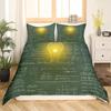 Math Equations Duvet Cover Set Hourglass Purple Galaxy Comforter Cover Physics Formula Dorm Bedding Sets Science Geometry Axis