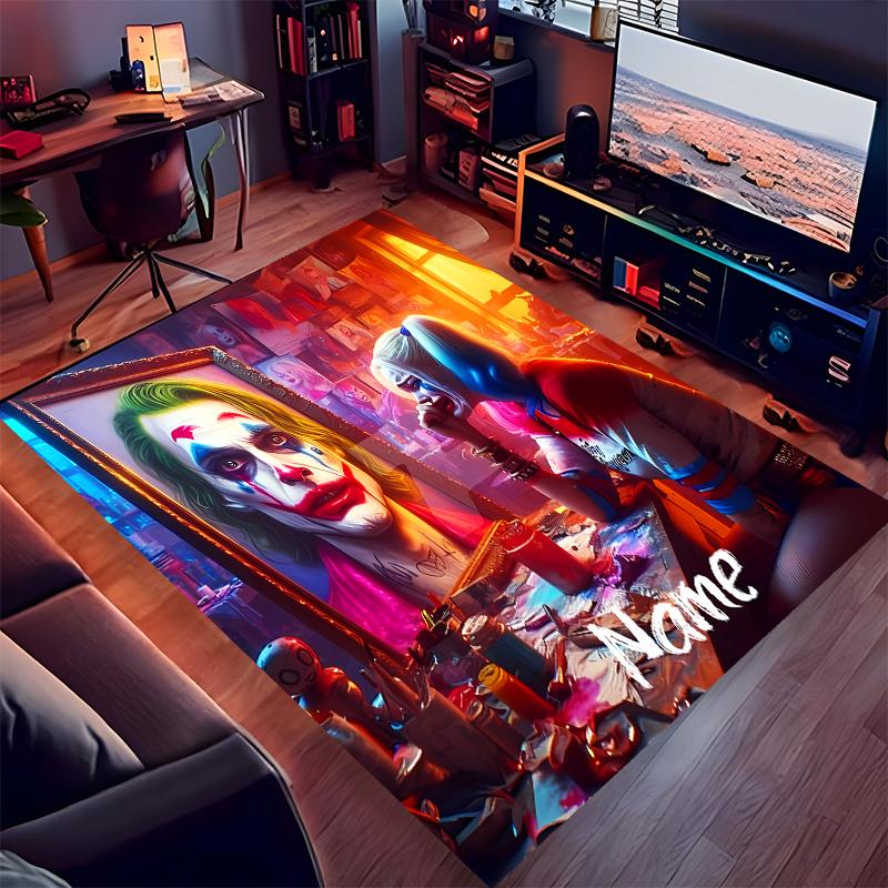 Custom personalization Harley Quinn Print Area Rug - Soft, Washable Non-Slip Indoor Mat,Living Room,Home&Office Decorative Rug