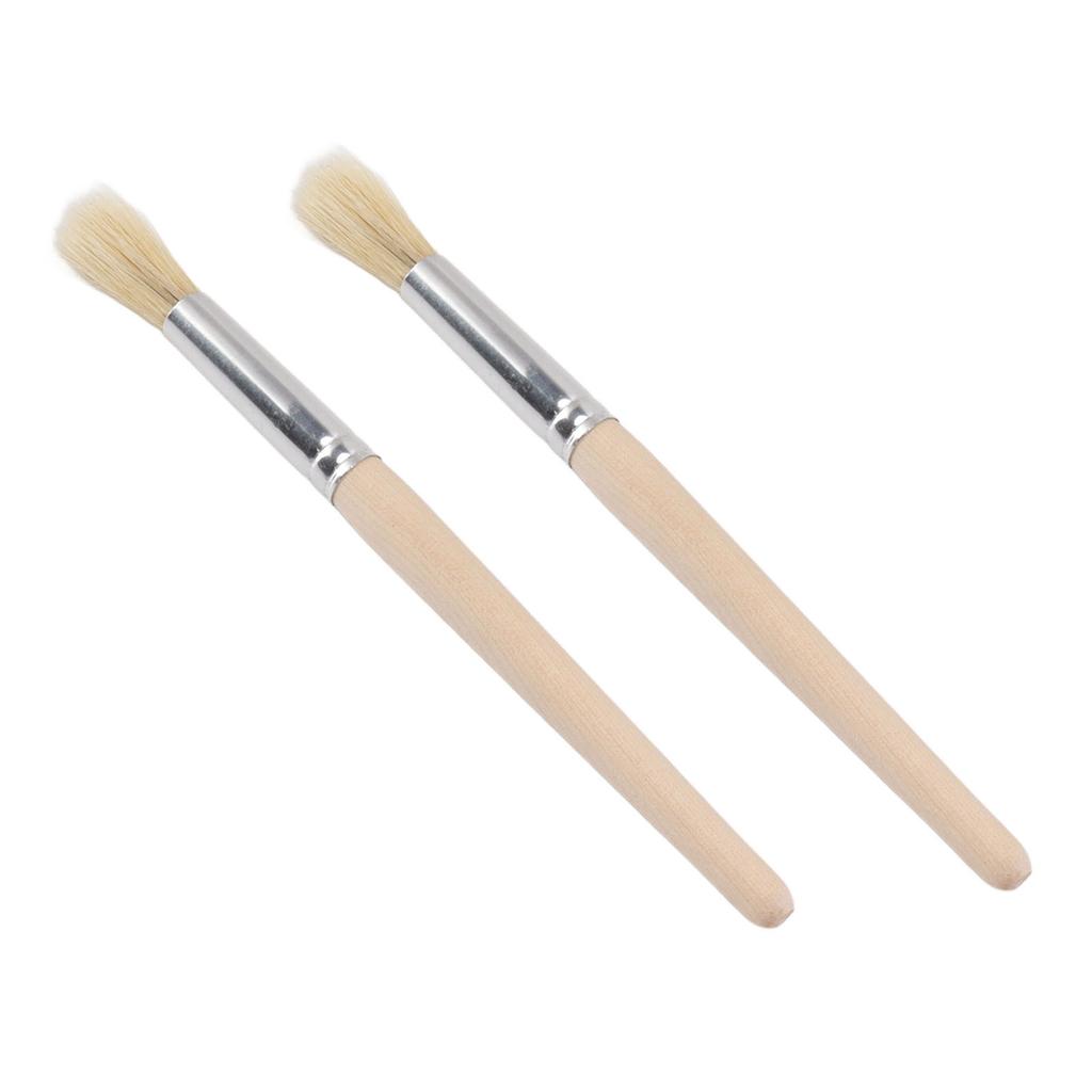 2Pcs Coffee Machine Cleaning Brush Wood Handle Coffee Grinder Cleaning Brush Cleaner Tool for Cafe Home Kitchen