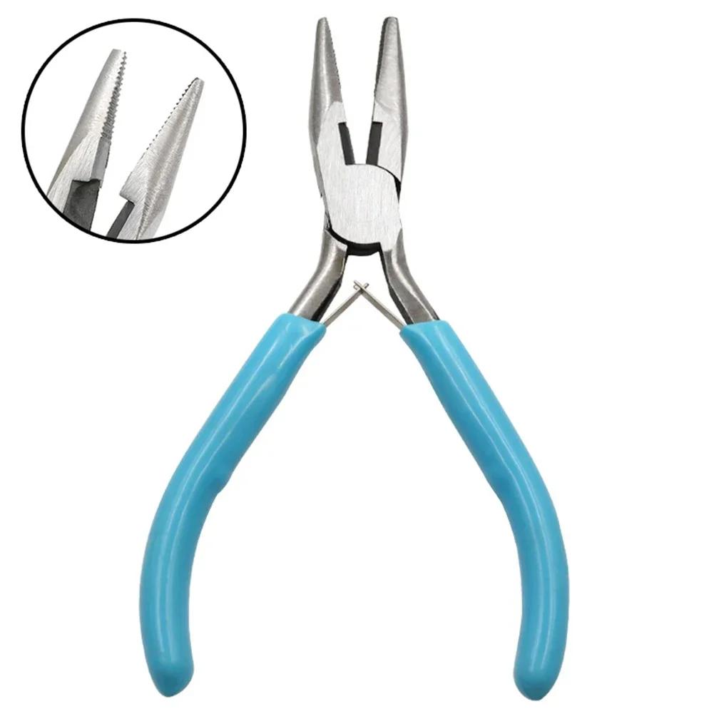 1pc Small Pliers Diagonal Round Bent Needle Nose Pliers Non-slip Handle Jewelry Repair Making Handcraft Beading Cutter Pliers