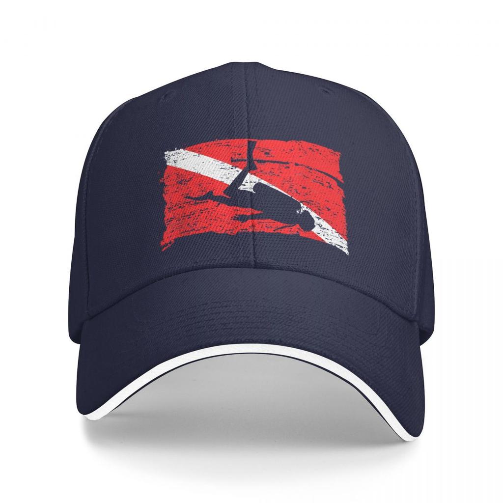 Taucherflagge Vintage Taucher Tauchen Winddichte Kappe Sonnenschirm Hip Hop Kappen Cowboyhut Schirmmützen