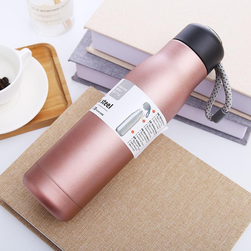 

Новая спортивная бутылка для воды Rope из нержавеющей стали, термос, чашка для отдыха на природе, переносная чашка для воды, рыцарская чашка 500ml