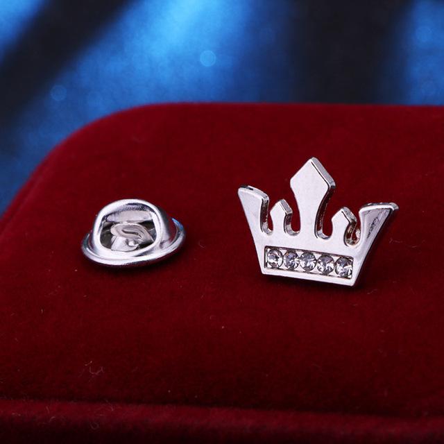 

Корейська Маленька Брошка-Корона Метал Кристал Нагрудна Значок Мода Чоловіча Сорочка Шпильки на Комір Значок Брошки для Жінок Ювелірні Аксесуари