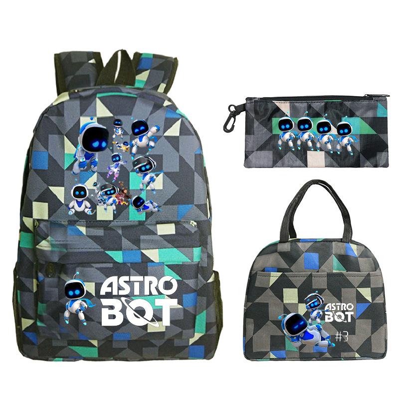 Neues Astro Bot Spiel Merchandise Druck Grund- und Sekundarschule Schultasche Außenhandel Freizeit Kinder Federmäppchen Lunchtasche