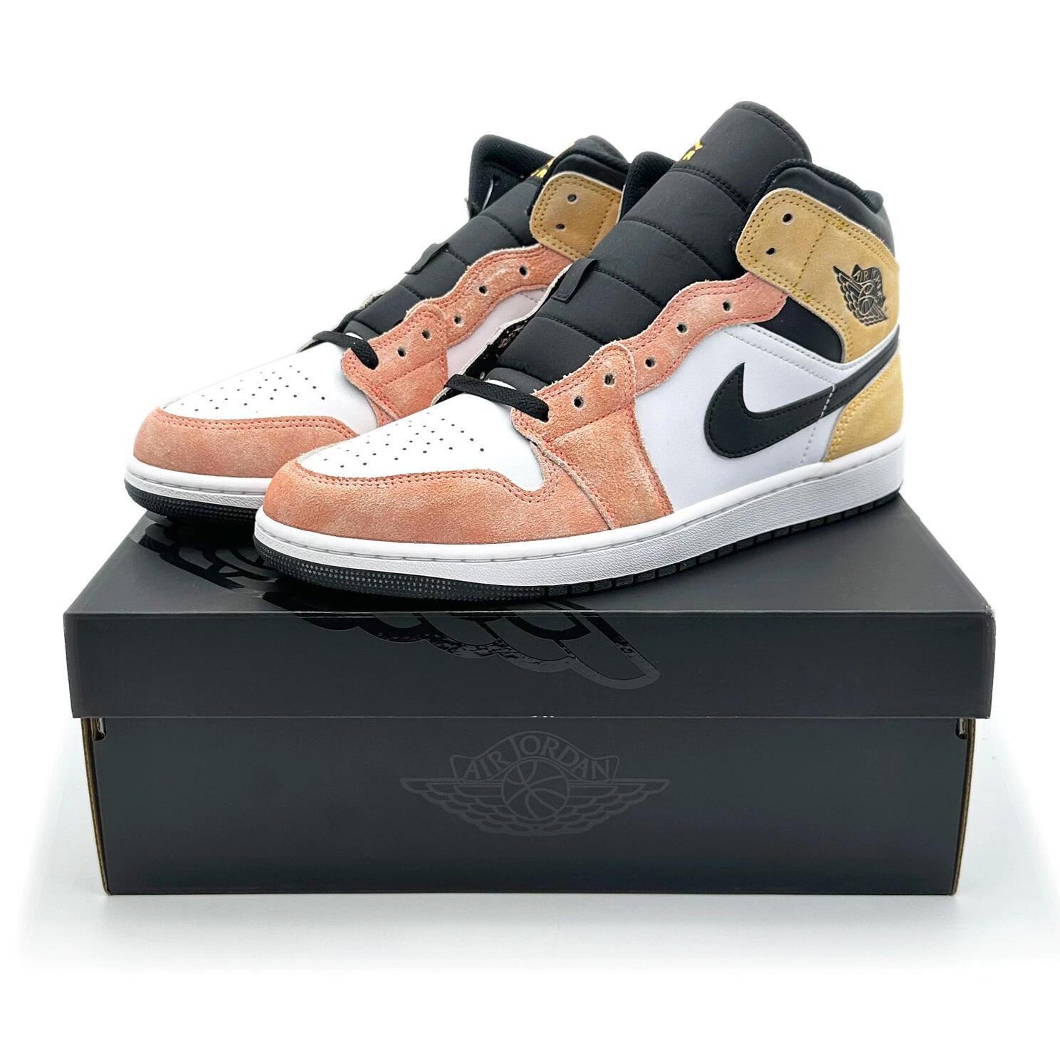 DX4332-800 Nike Air Jordan 1 Mid Flight Club Magic Ember Sundial White (Men s) US 11