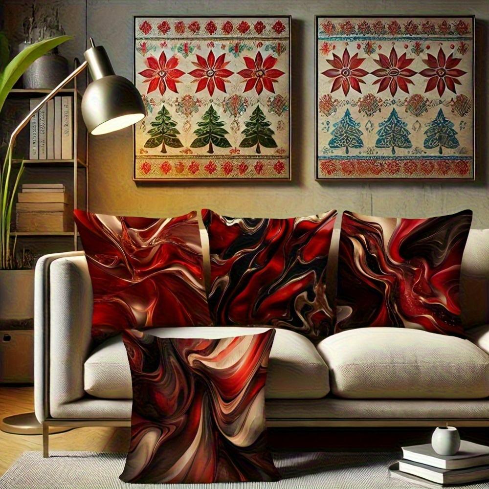 Federe per Cuscini Vortice Marmo Nero Oro, Federe Decorative per Cuscini da Divano Arte Fluida Astratta, Copricuscini Decorativi Moderni di Lusso per la Casa