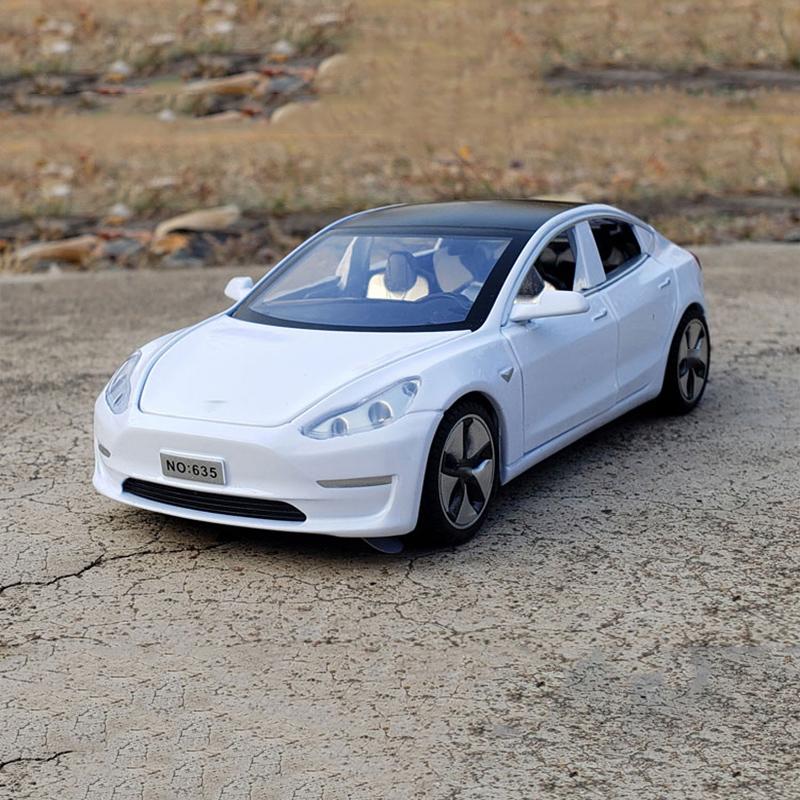 

Масштаб 1/32 Модель автомобіля Tesla MODEL 3 з литого сплаву Литі та іграшкові транспортні засоби Прикраса автомобіля Дитячі імітаційні іграшки для дітей Подарунки Іграшка для хлопчика білий
