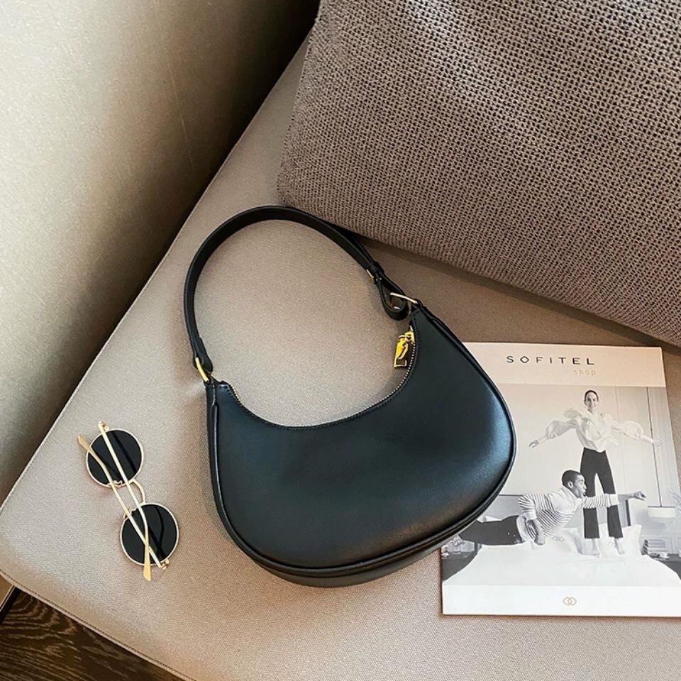Small Bag Female 2025 New Fashion Hot Style All-Match French Niche High-end Puzzle Crescent Shoulder Trendy Retro Vintage