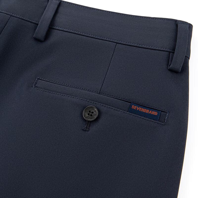 SEVEN Herren Rhino Falten Knitterfreie Straight-Fit Freizeithose